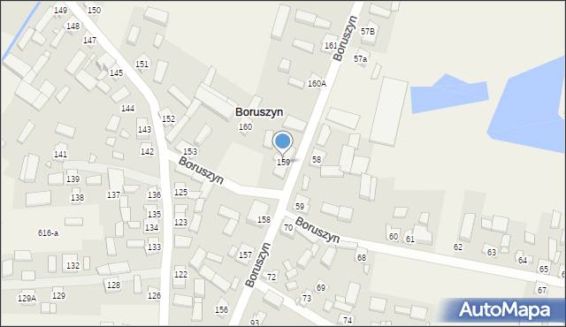 Boruszyn, Boruszyn, 159, mapa Boruszyn