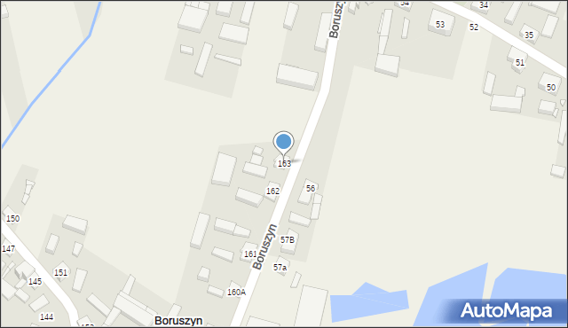 Boruszyn, Boruszyn, 163, mapa Boruszyn