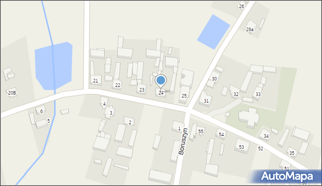 Boruszyn, Boruszyn, 24, mapa Boruszyn