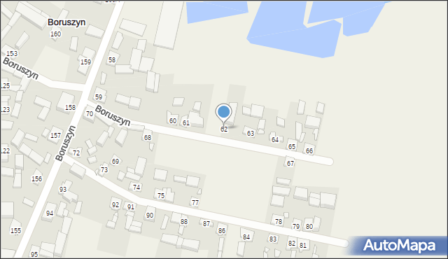 Boruszyn, Boruszyn, 62, mapa Boruszyn