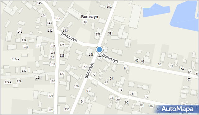 Boruszyn, Boruszyn, 70, mapa Boruszyn