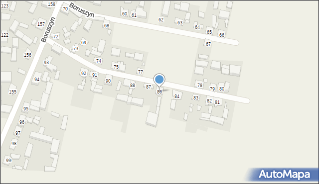 Boruszyn, Boruszyn, 86, mapa Boruszyn