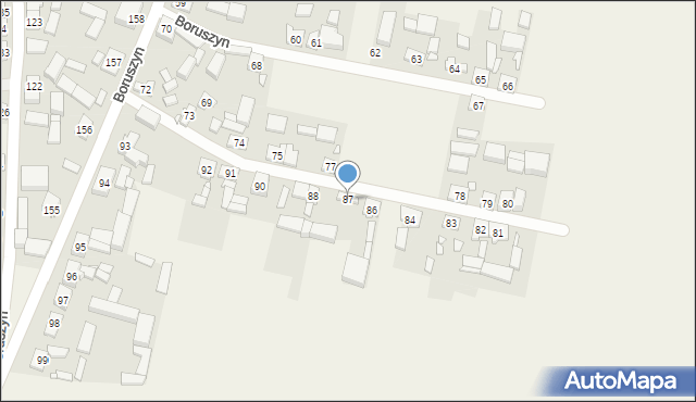 Boruszyn, Boruszyn, 87, mapa Boruszyn