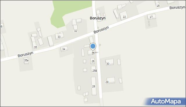 Boruszyn, Boruszyn, 25, mapa Boruszyn