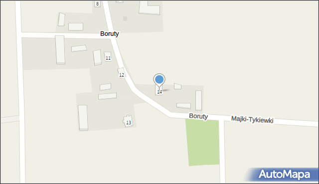 Boruty, Boruty, 14, mapa Boruty