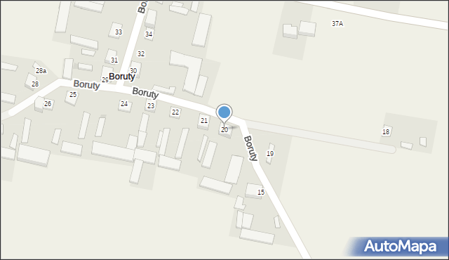 Boruty, Boruty, 20, mapa Boruty