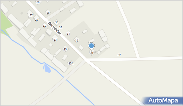 Borychów, Borychów, 38, mapa Borychów