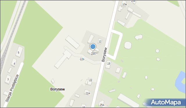 Borysew, Borysew, 22C, mapa Borysew