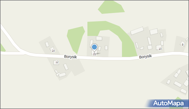 Borysik, Borysik, 11, mapa Borysik