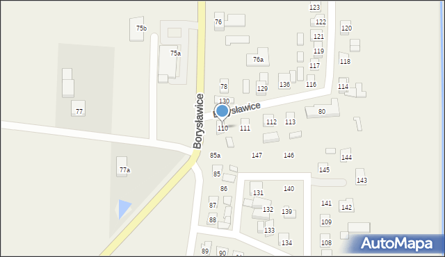 Borysławice, Borysławice, 110, mapa Borysławice