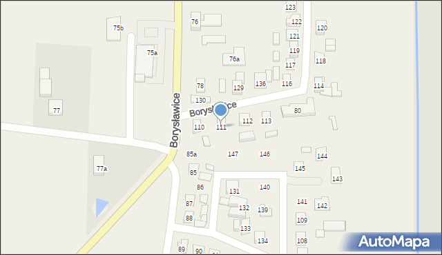Borysławice, Borysławice, 111, mapa Borysławice