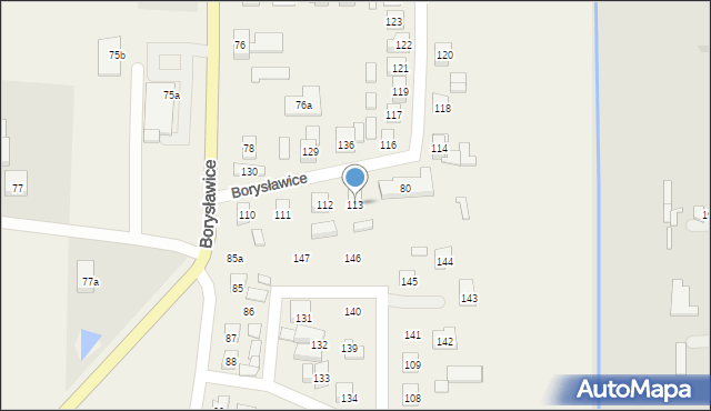 Borysławice, Borysławice, 113, mapa Borysławice