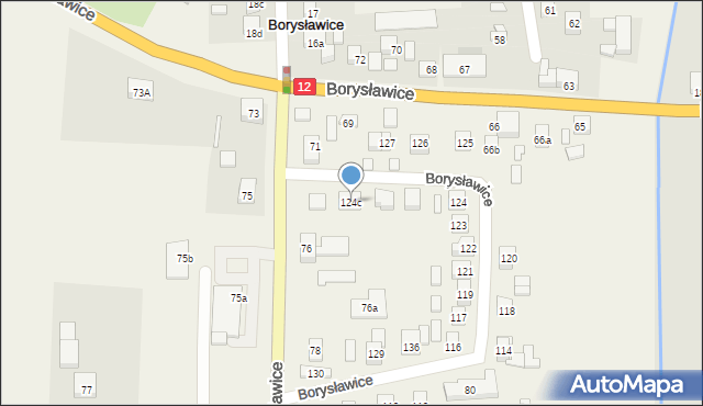 Borysławice, Borysławice, 124c, mapa Borysławice