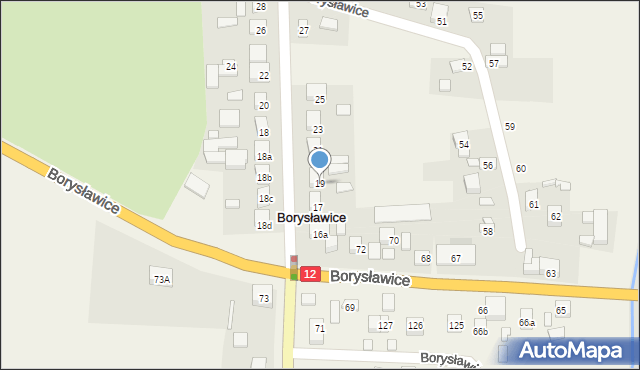 Borysławice, Borysławice, 19, mapa Borysławice