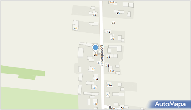 Borysławice, Borysławice, 40, mapa Borysławice