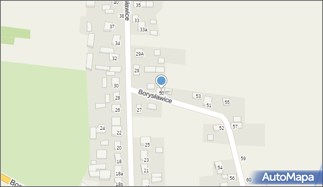 Borysławice, Borysławice, 50, mapa Borysławice