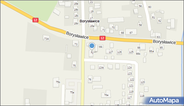 Borysławice, Borysławice, 71, mapa Borysławice