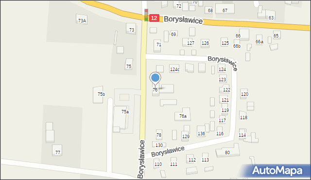 Borysławice, Borysławice, 76, mapa Borysławice