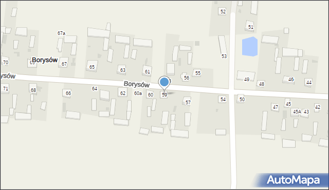 Borysów, Borysów, 59, mapa Borysów