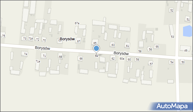 Borysów, Borysów, 64, mapa Borysów