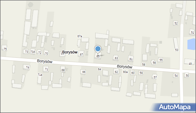 Borysów, Borysów, 65, mapa Borysów