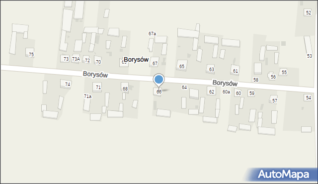 Borysów, Borysów, 66, mapa Borysów