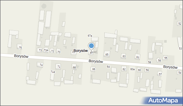 Borysów, Borysów, 67, mapa Borysów