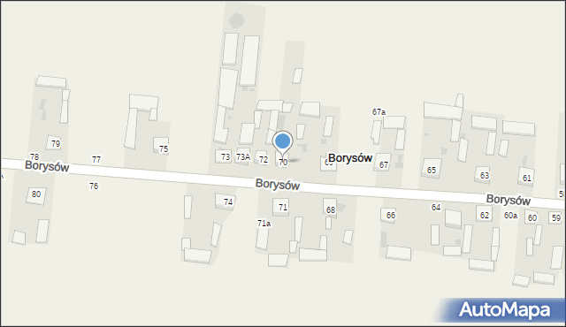 Borysów, Borysów, 70, mapa Borysów