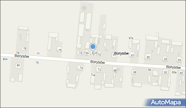 Borysów, Borysów, 72, mapa Borysów