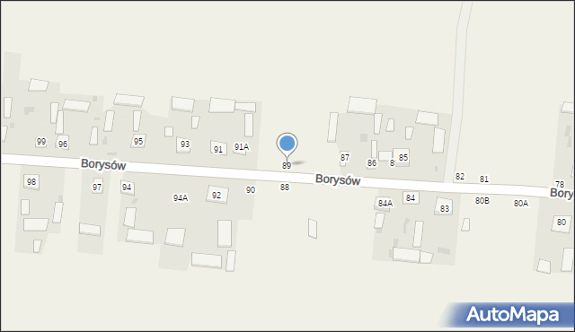 Borysów, Borysów, 89, mapa Borysów