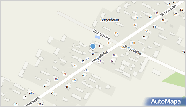 Borysówka, Borysówka, 29, mapa Borysówka