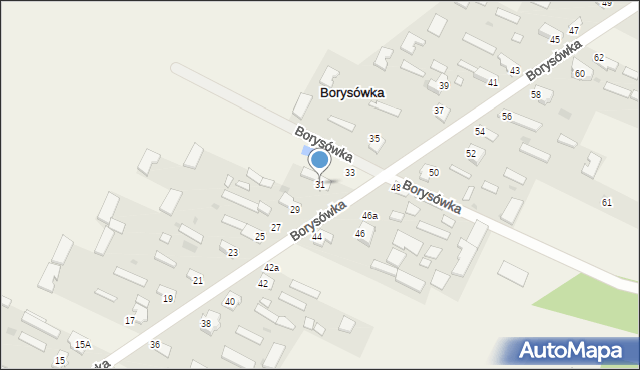 Borysówka, Borysówka, 31, mapa Borysówka