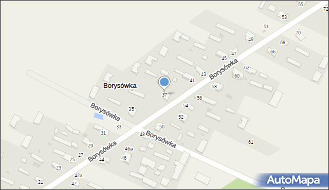 Borysówka, Borysówka, 37, mapa Borysówka