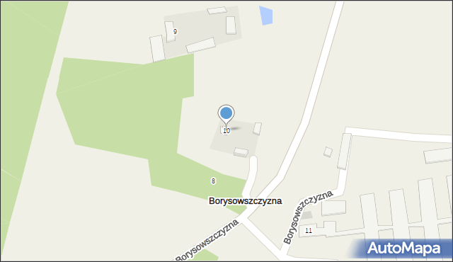 Borysowszczyzna, Borysowszczyzna, 10, mapa Borysowszczyzna