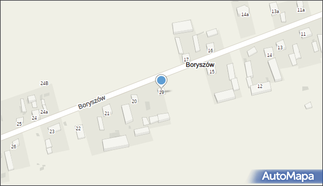 Boryszów, Boryszów, 19, mapa Boryszów