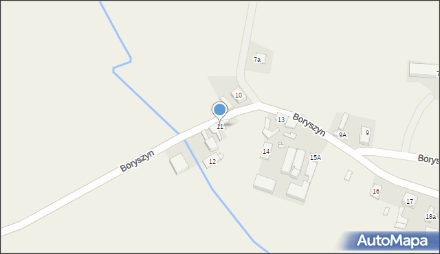Boryszyn, Boryszyn, 11, mapa Boryszyn
