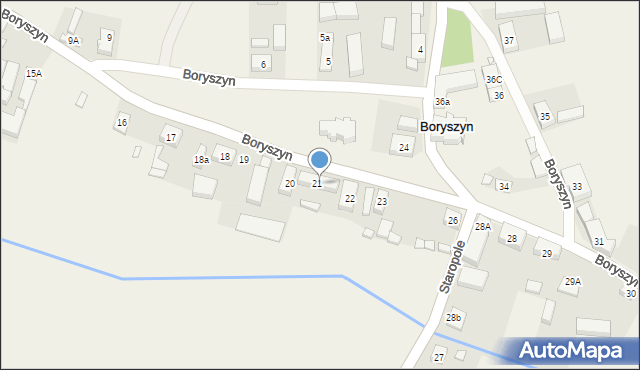 Boryszyn, Boryszyn, 21, mapa Boryszyn