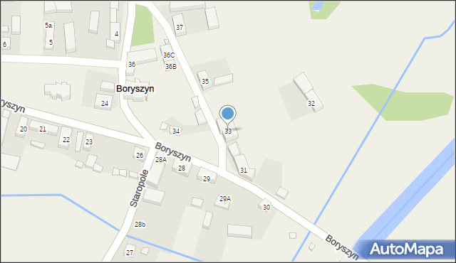 Boryszyn, Boryszyn, 33, mapa Boryszyn