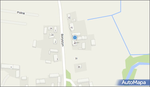 Boryszyn, Boryszyn, 40, mapa Boryszyn