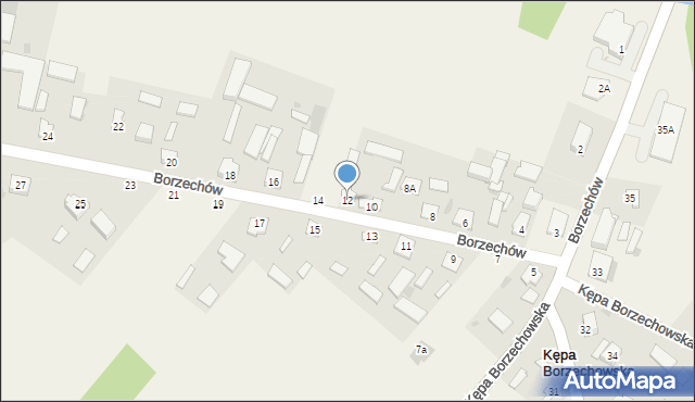 Borzechów, Borzechów, 12, mapa Borzechów
