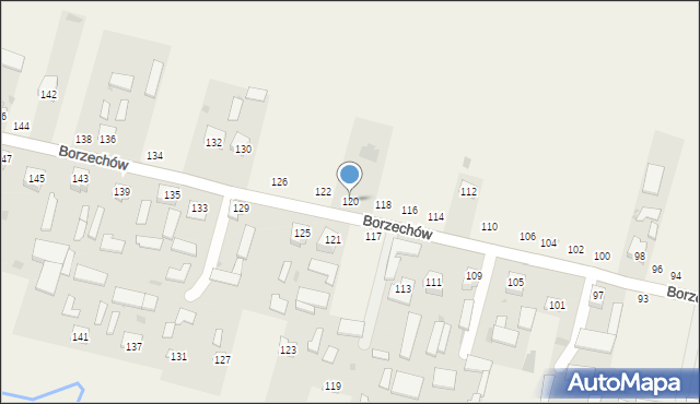 Borzechów, Borzechów, 120, mapa Borzechów