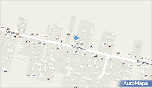 Borzechów, Borzechów, 138, mapa Borzechów