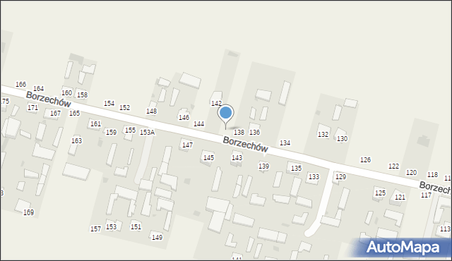 Borzechów, Borzechów, 140, mapa Borzechów