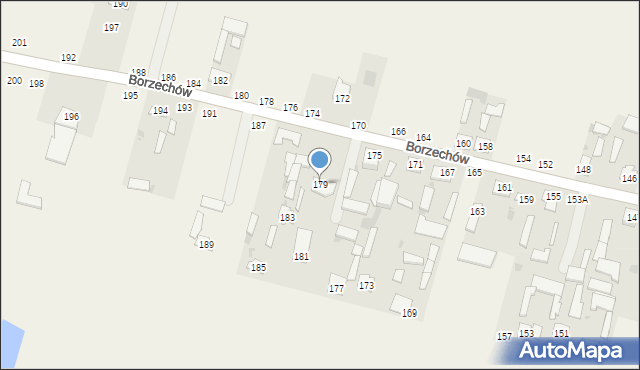Borzechów, Borzechów, 179, mapa Borzechów