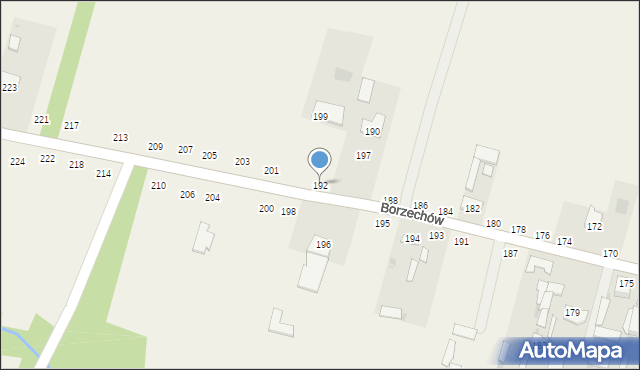 Borzechów, Borzechów, 192, mapa Borzechów
