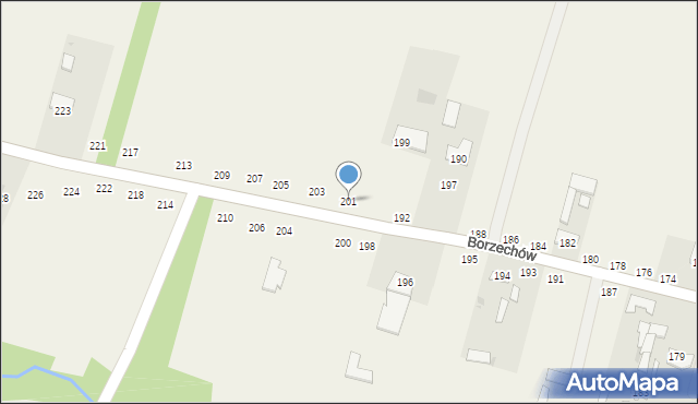 Borzechów, Borzechów, 201, mapa Borzechów