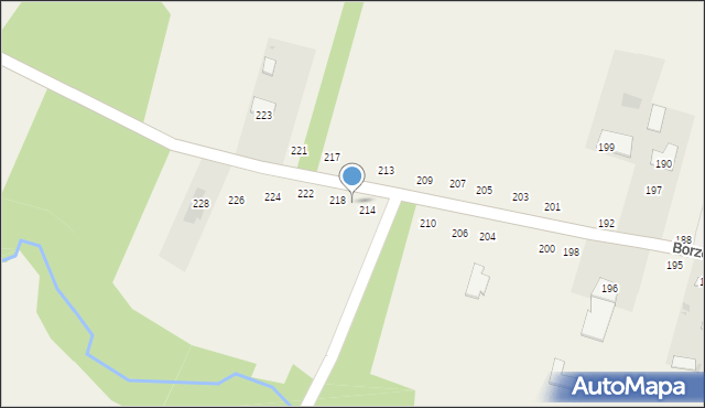 Borzechów, Borzechów, 216, mapa Borzechów