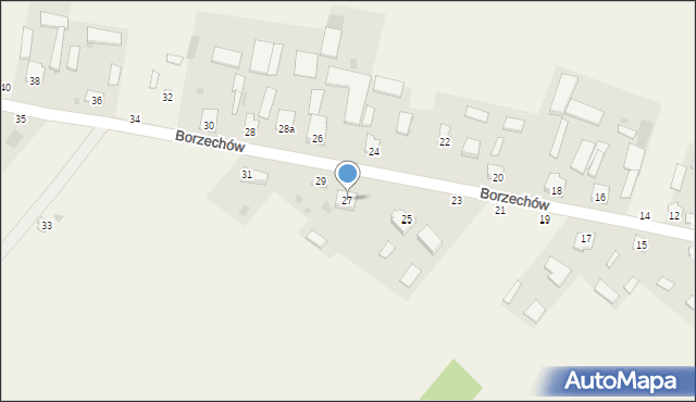 Borzechów, Borzechów, 27, mapa Borzechów