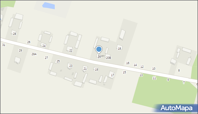 Borzechów-Kolonia, Borzechów-Kolonia, 20A, mapa Borzechów-Kolonia