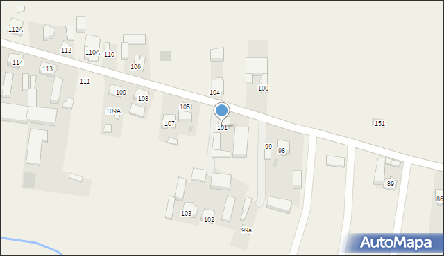 Borzęcice, Borzęcice, 101, mapa Borzęcice